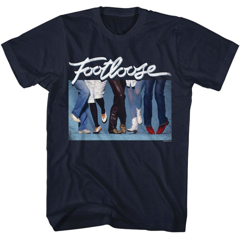 Footloose Navy Adult Short Sleeve Tshirt
