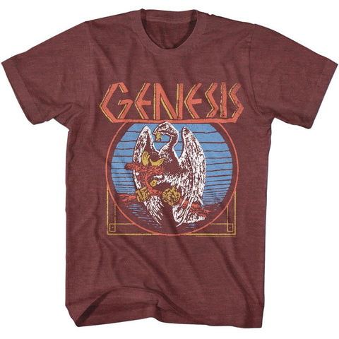 Genesis Vintage Maroon Heather Adult S/S Tshirt