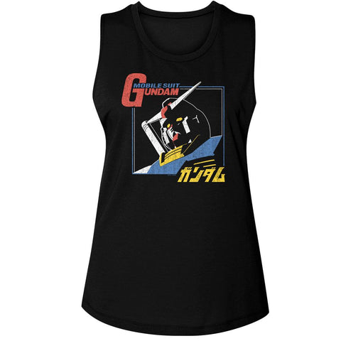 Gundam Black Ladies Muscle Tank