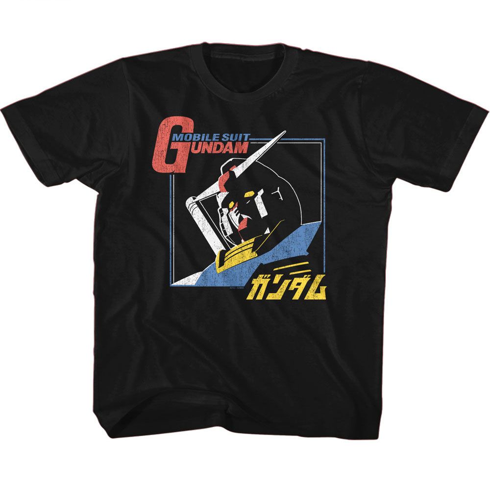 Gundam Black Youth Short Sleeve Tshirt