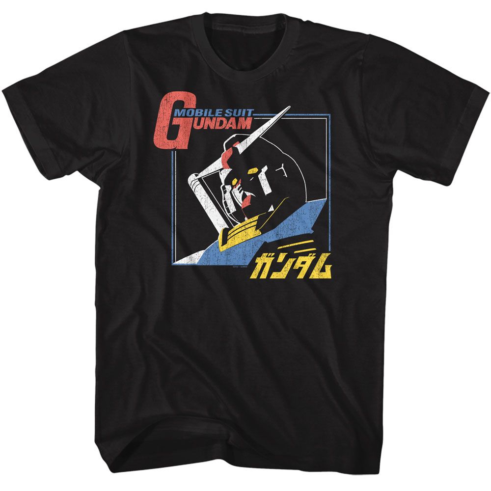 Gundam Black Adult Short Sleeve Tshirt