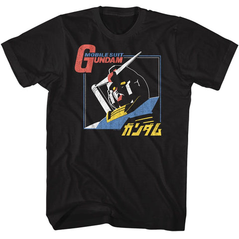 Gundam Black Adult Short Sleeve Tshirt