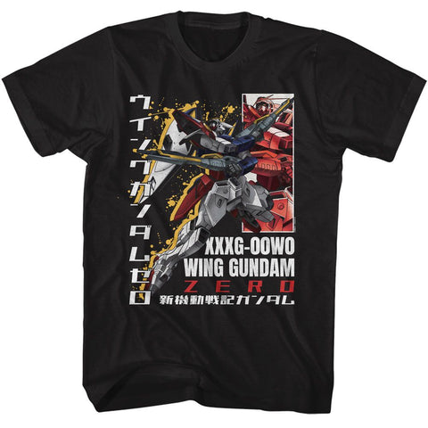 Gundam Black Adult Short Sleeve Tshirt