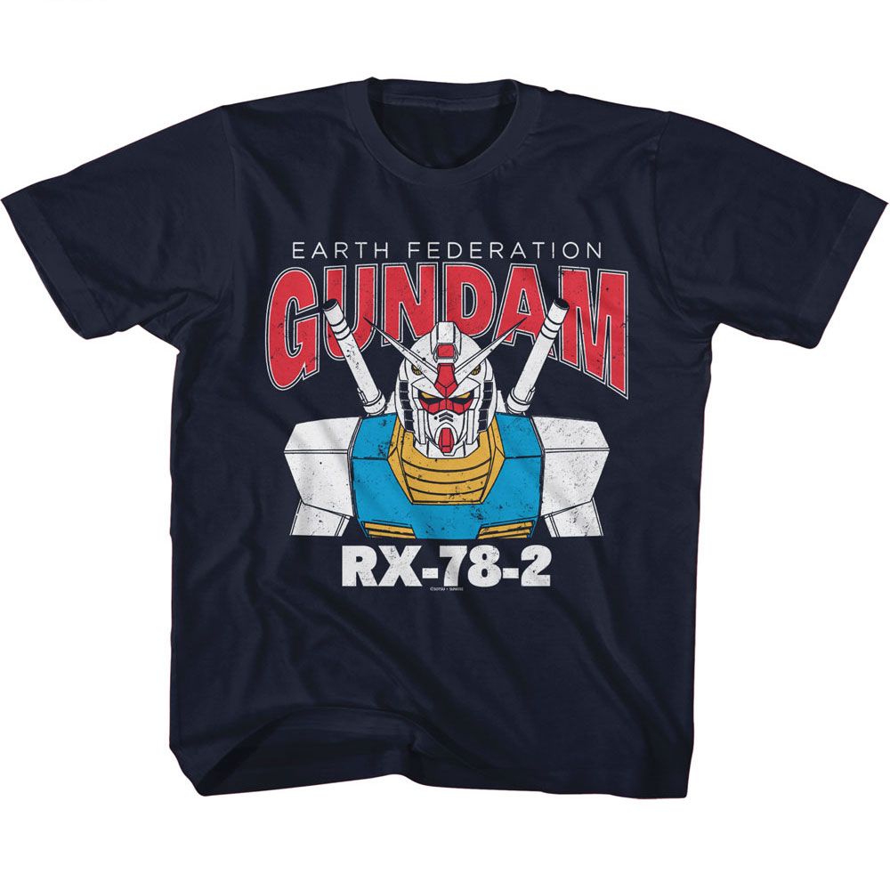 Gundam Navy Toddler Short Sleeve Tshirt