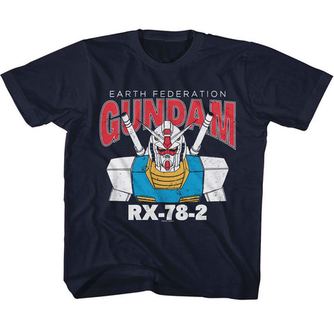 Gundam Navy Youth Short Sleeve Tshirt