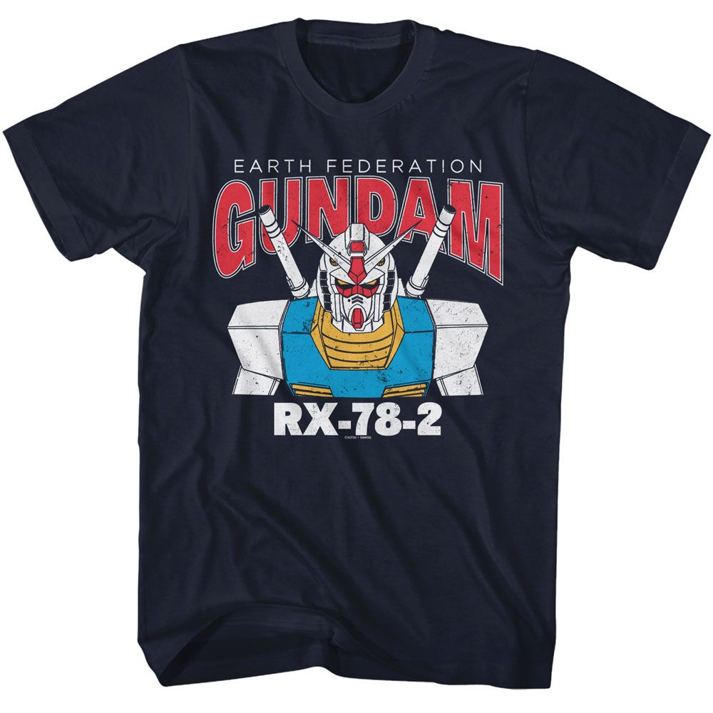 Gundam Navy Adult Short Sleeve Tshirt