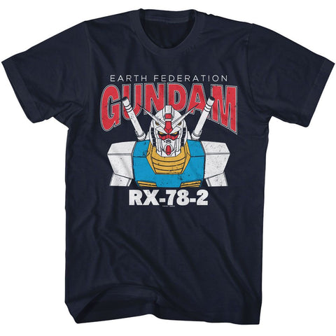 Gundam Navy Adult Short Sleeve Tshirt