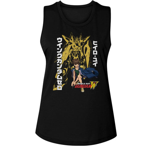 Gundam Black Ladies Muscle Tank