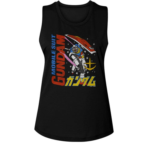 Gundam Black Ladies Muscle Tank