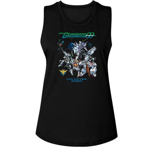 Gundam Black Ladies Muscle Tank