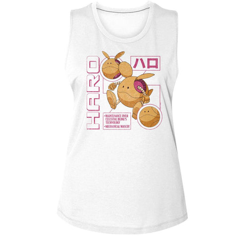 Gundam White Ladies Muscle Tank