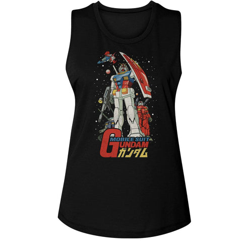 Gundam Black Ladies Muscle Tank