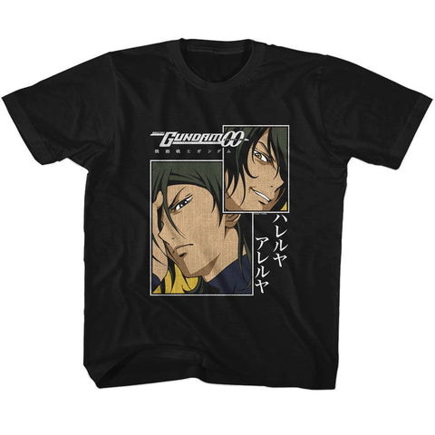 Gundam Black Youth Short Sleeve Tshirt