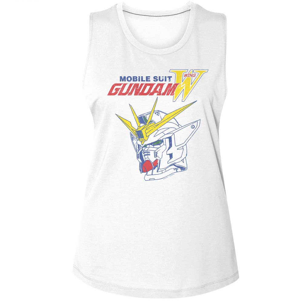 Gundam White Ladies Muscle Tank