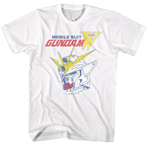Gundam White Adult Short Sleeve Tshirt