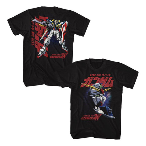 Gundam Black Adult Short Sleeve Tshirt