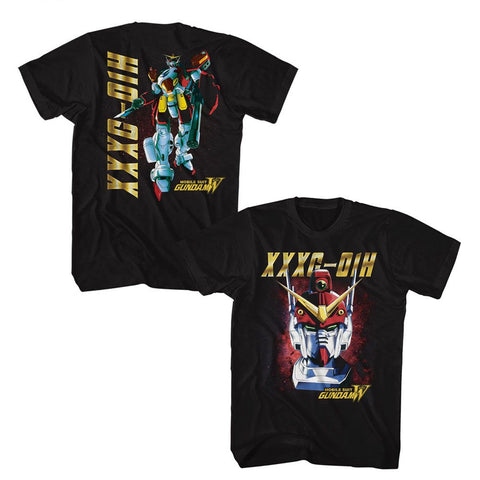 Gundam Black Adult Short Sleeve Tshirt