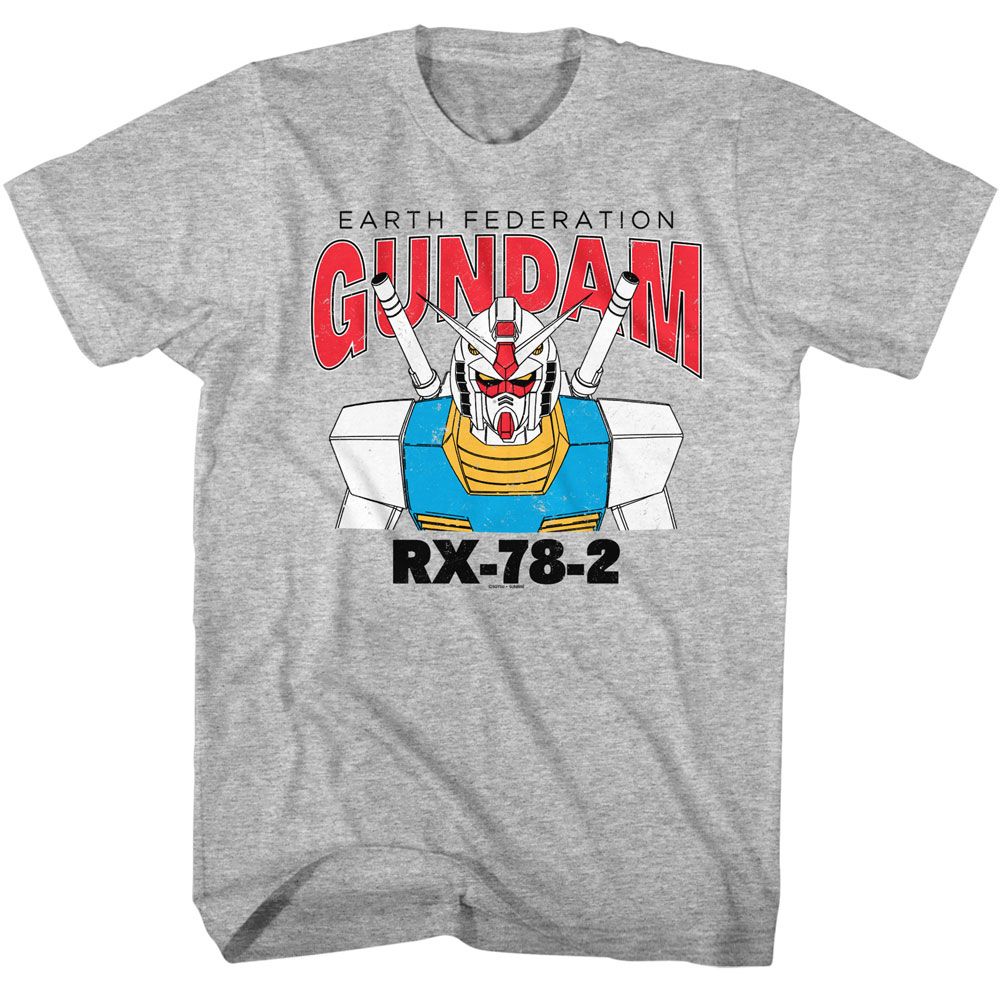 Gundam Gray Heather Adult Short Sleeve Tshirt