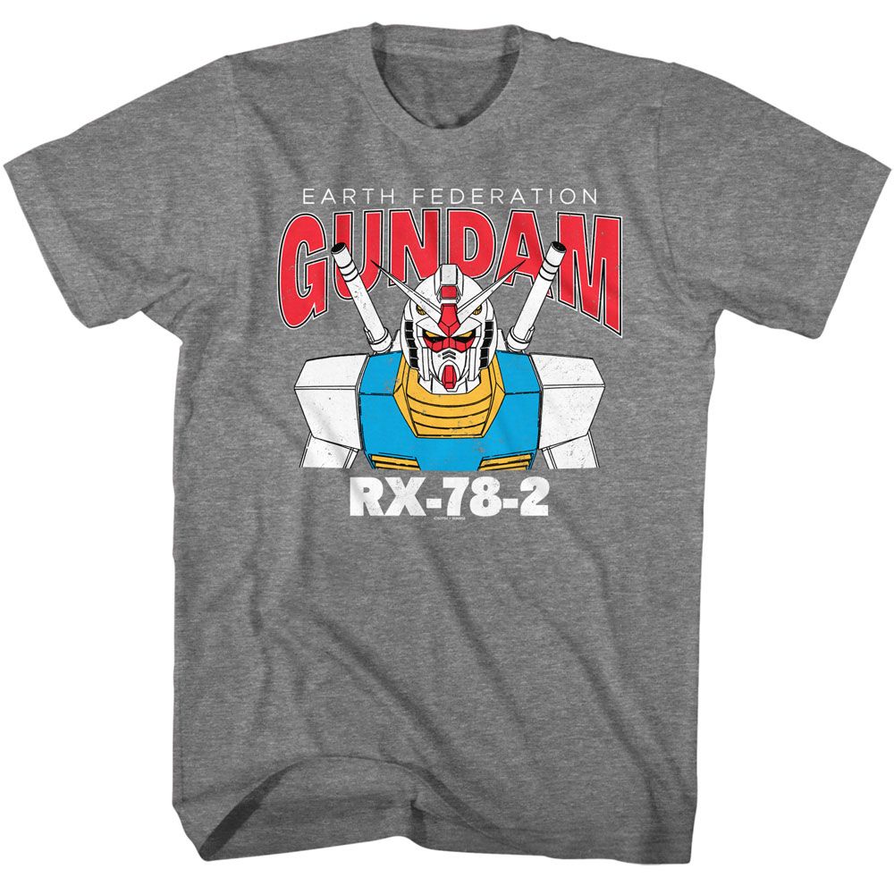 Gundam Graphite Heather Adult Short Sleeve Tshirt