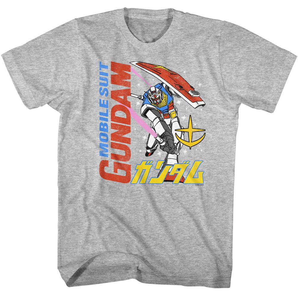 Gundam Gray Heather Adult Short Sleeve Tshirt