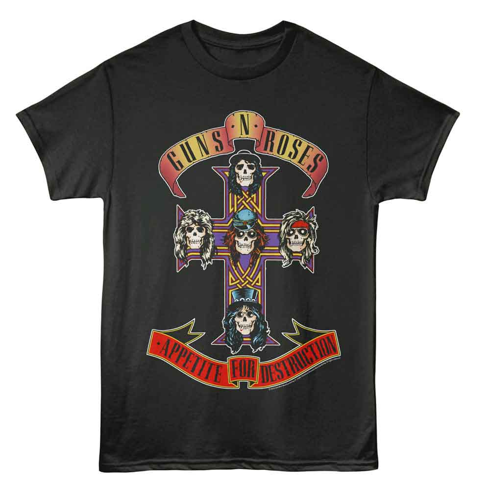 Guns N Roses Black Adult S/S Tshirt