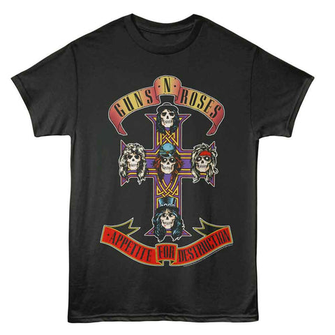 Guns N Roses Black Adult S/S Tshirt