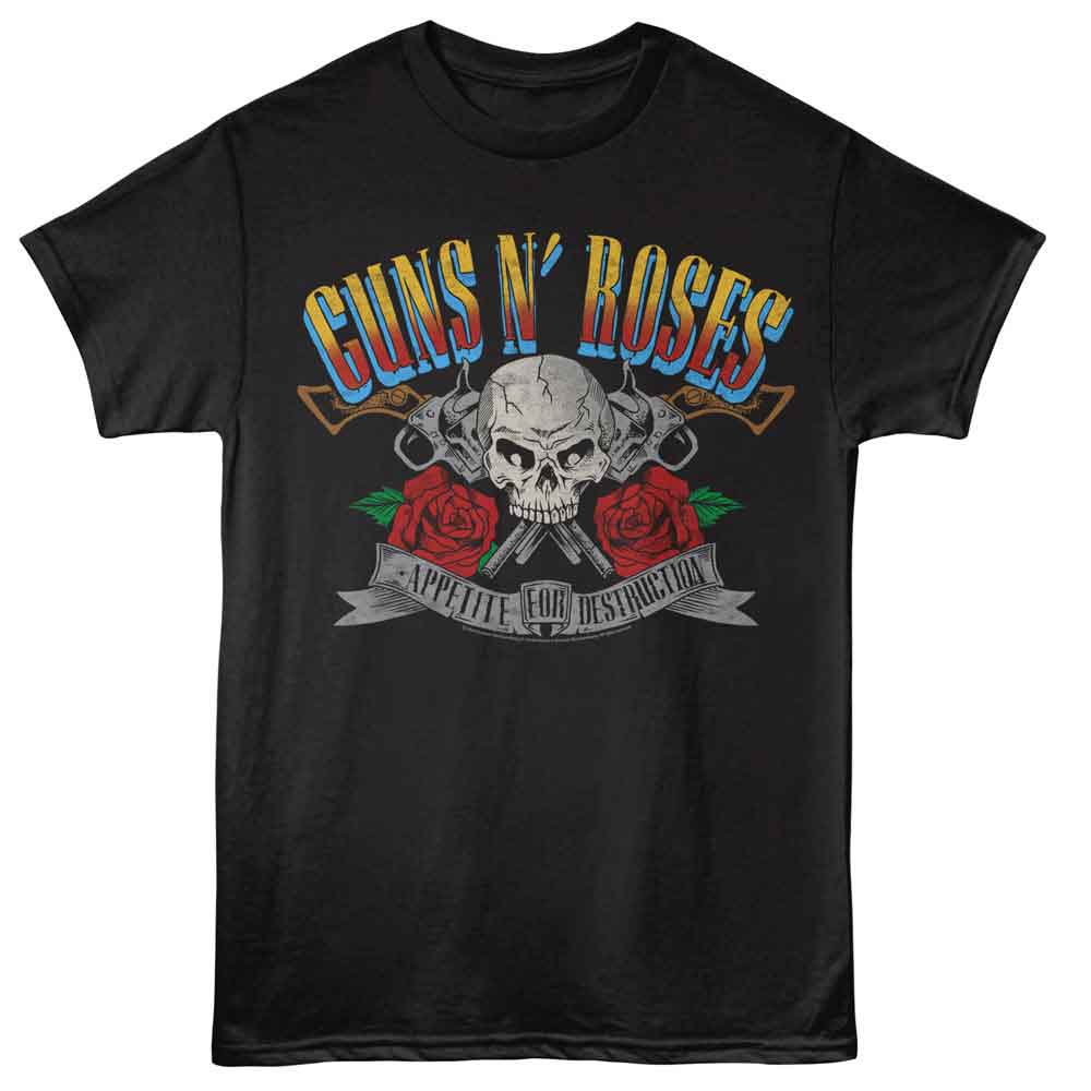 Guns N Roses Black Adult S/S Tshirt