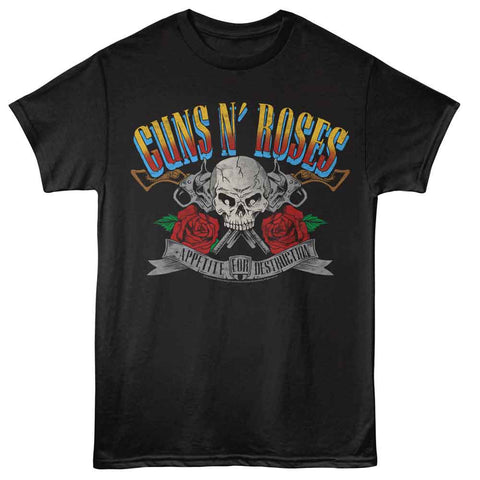 Guns N Roses Black Adult S/S Tshirt