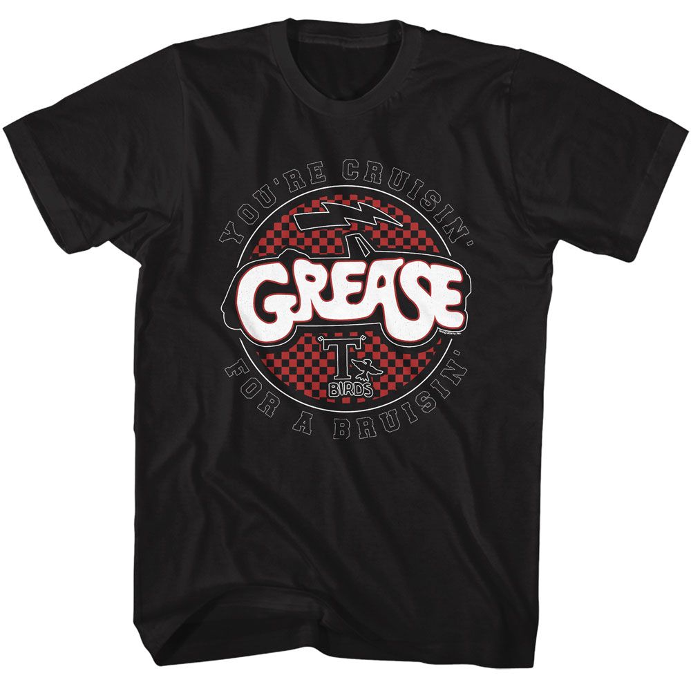 Grease Black Adult Short Sleeve Tshirt