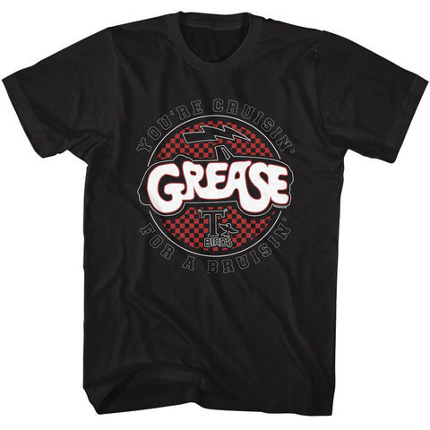 Grease Black Adult Short Sleeve Tshirt