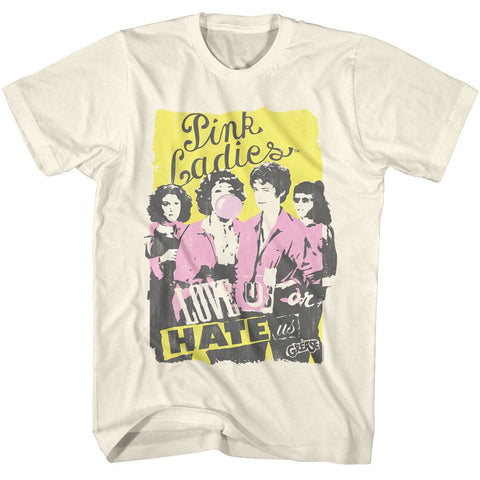 Grease Natural Adult Short Sleeve Tshirt