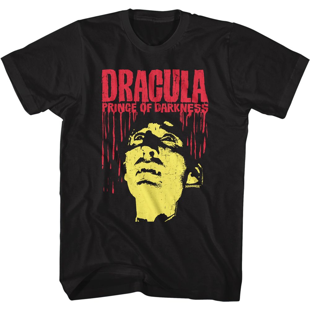 Hammer Horror Black Adult Short Sleeve Tshirt