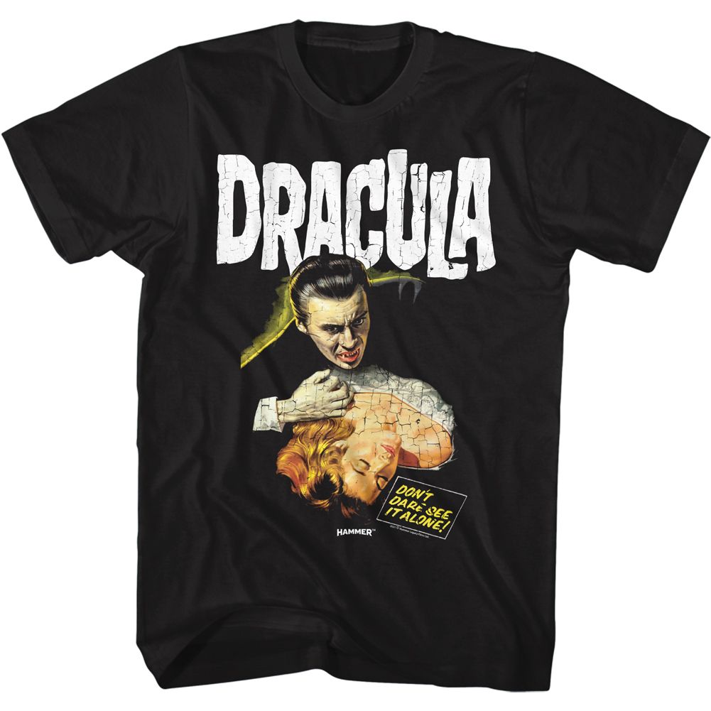 Hammer Horror Black Adult Short Sleeve Tshirt
