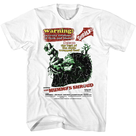 Hammer Horror White Adult Short Sleeve Tshirt