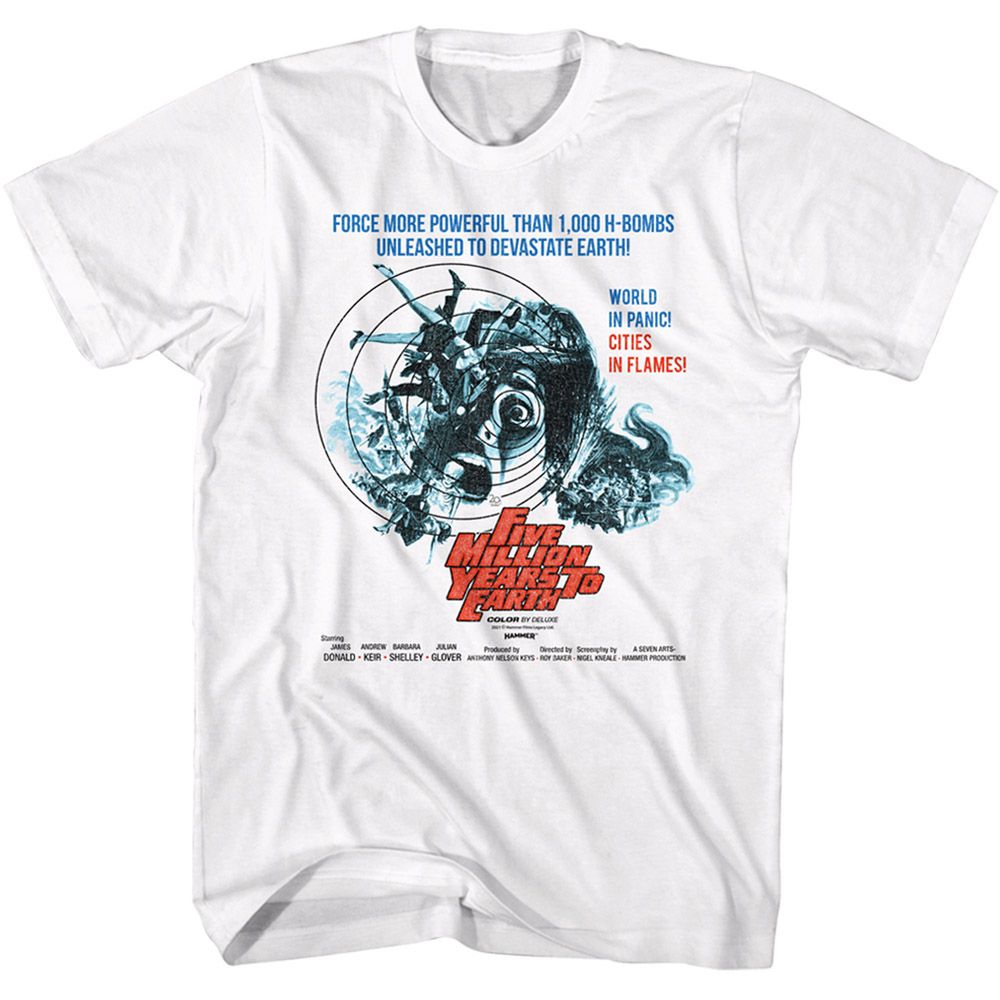 Hammer Horror White Adult Short Sleeve Tshirt