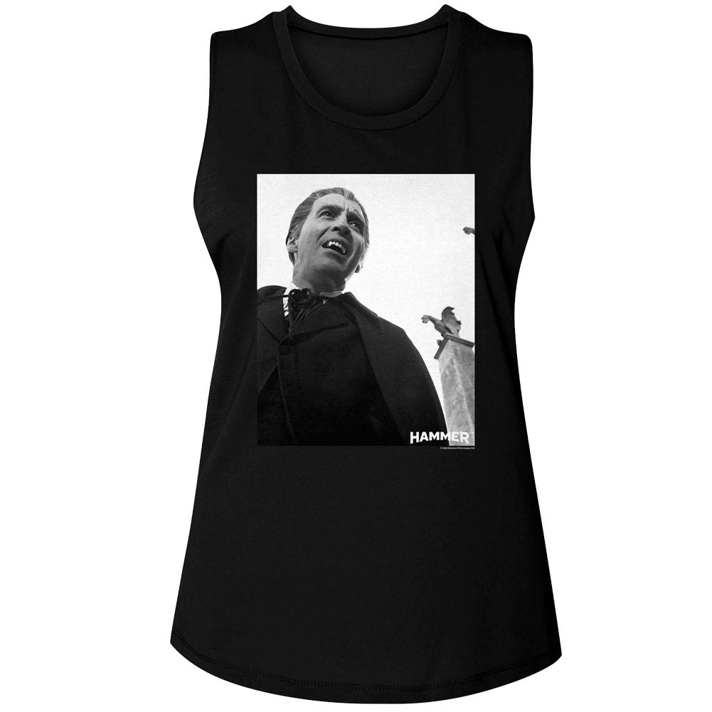 Hammer Horror Black Ladies Muscle Tank