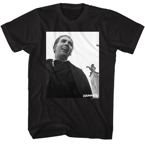 Hammer Horror Black Adult Short Sleeve Tshirt