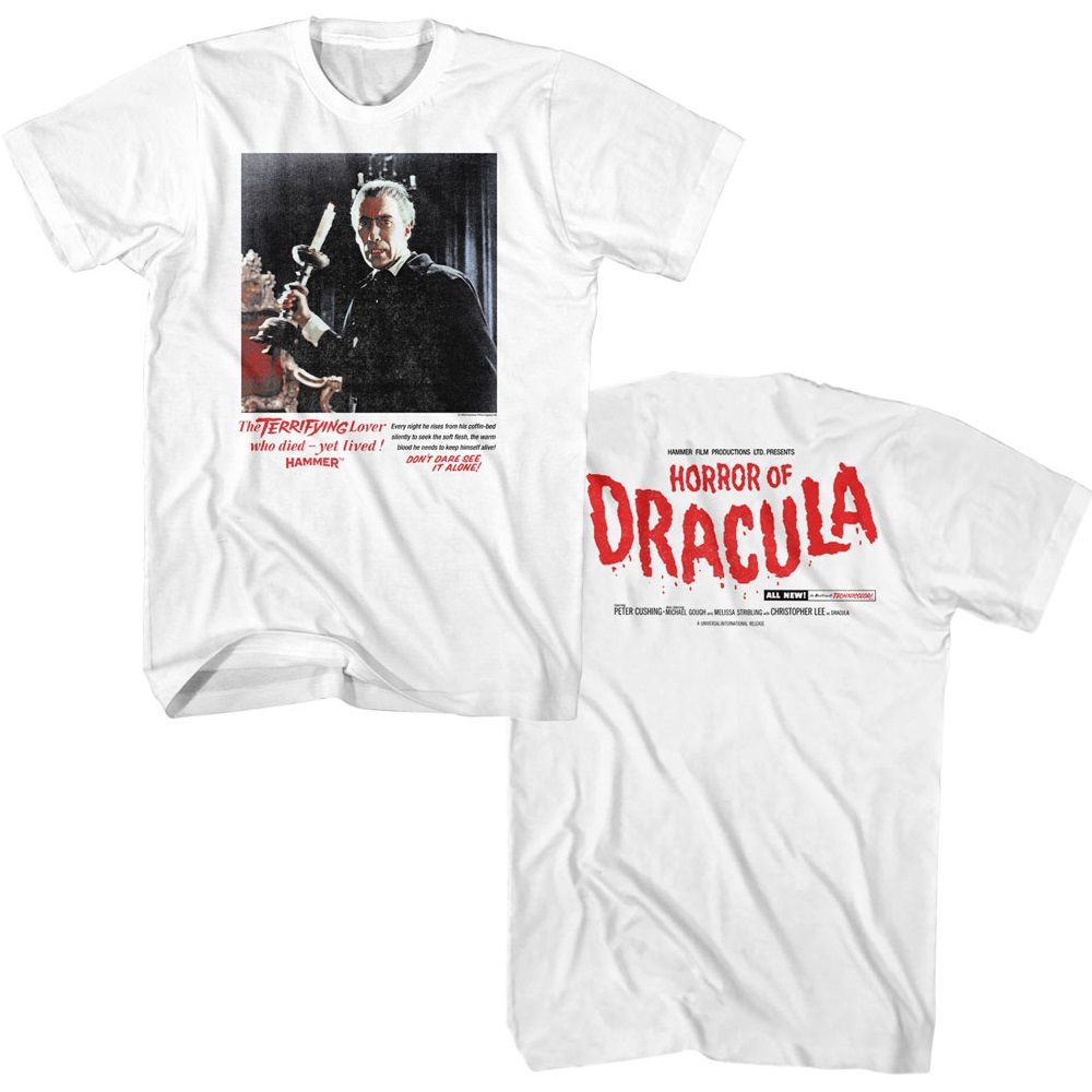 Hammer Horror White Adult Short Sleeve Tshirt