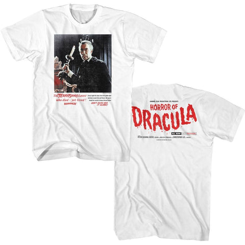 Hammer Horror White Adult Short Sleeve Tshirt
