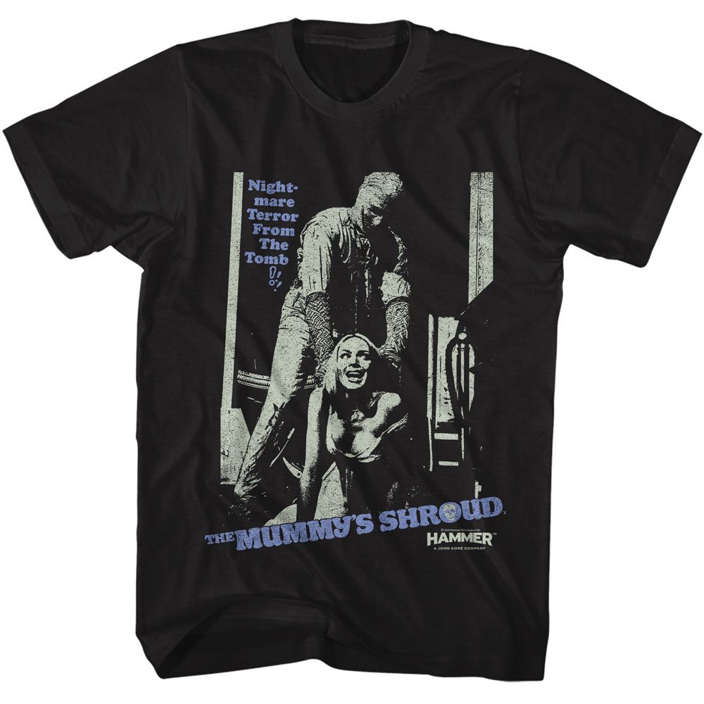 Hammer Horror Black Adult Short Sleeve Tshirt