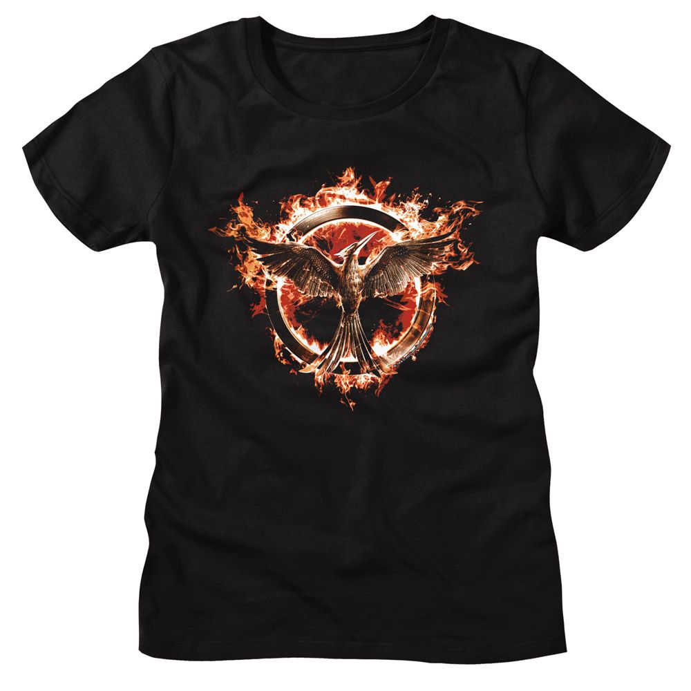 Hunger Games Black Ladies Short Sleeve Tshirt