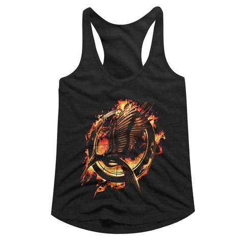 Hunger Games Black Ladies Slimfit Racerback
