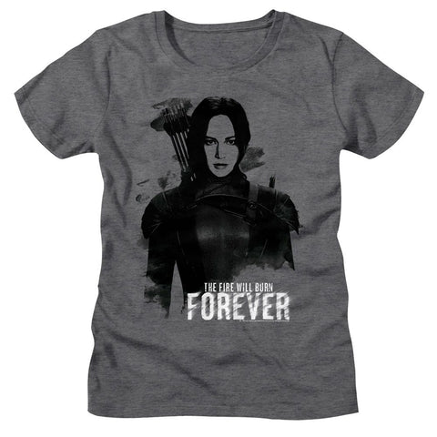 Hunger Games Deep Heather Ladies Short Sleeve Tshirt