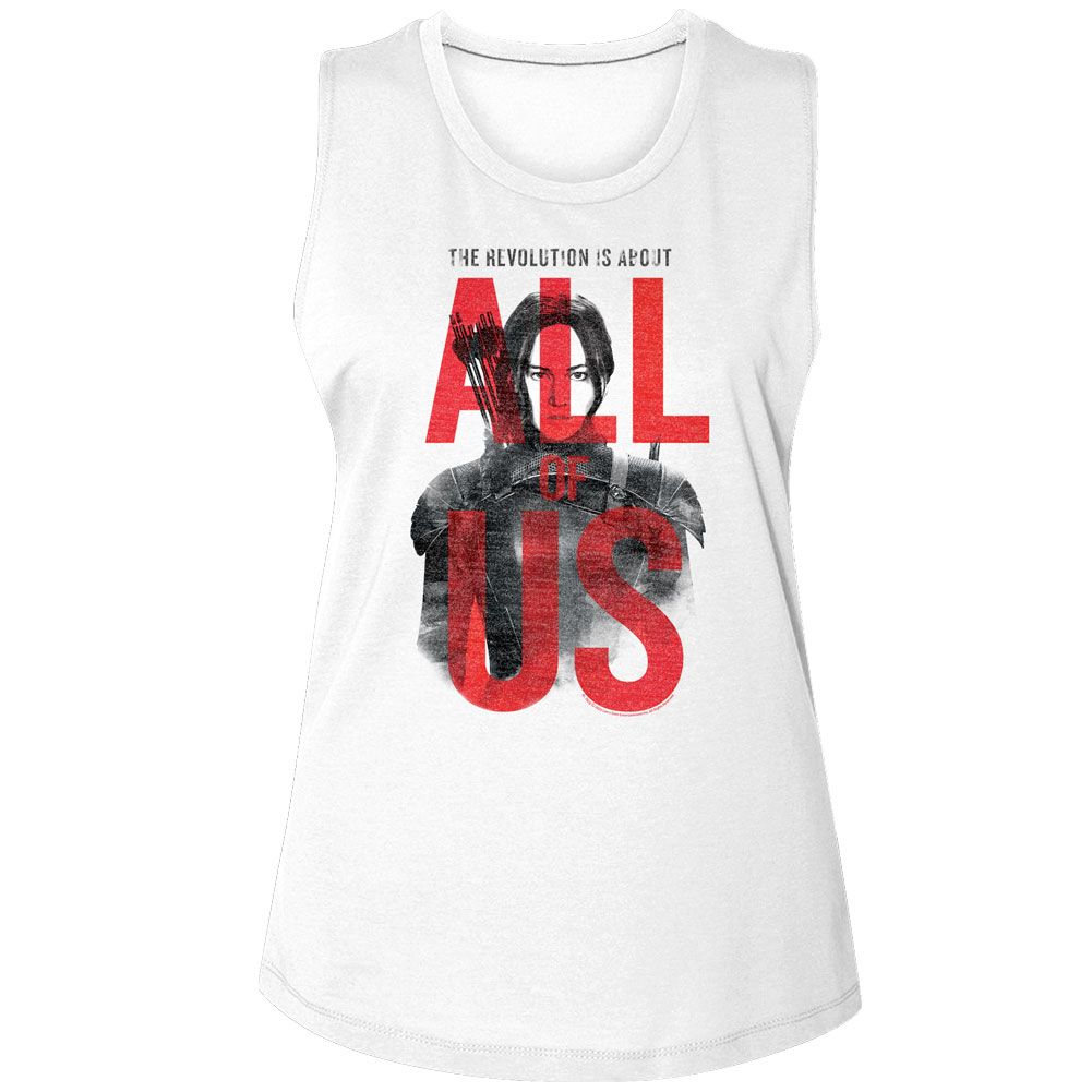 Hunger Games White Ladies Muscle Tank