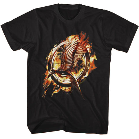 Hunger Games Black Adult Short Sleeve Tshirt