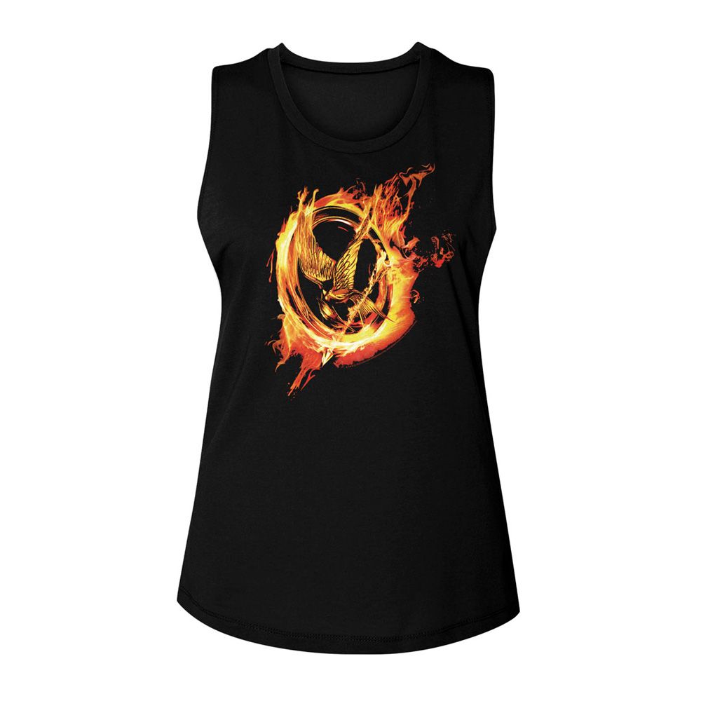 Hunger Games Black Ladies Muscle Tank