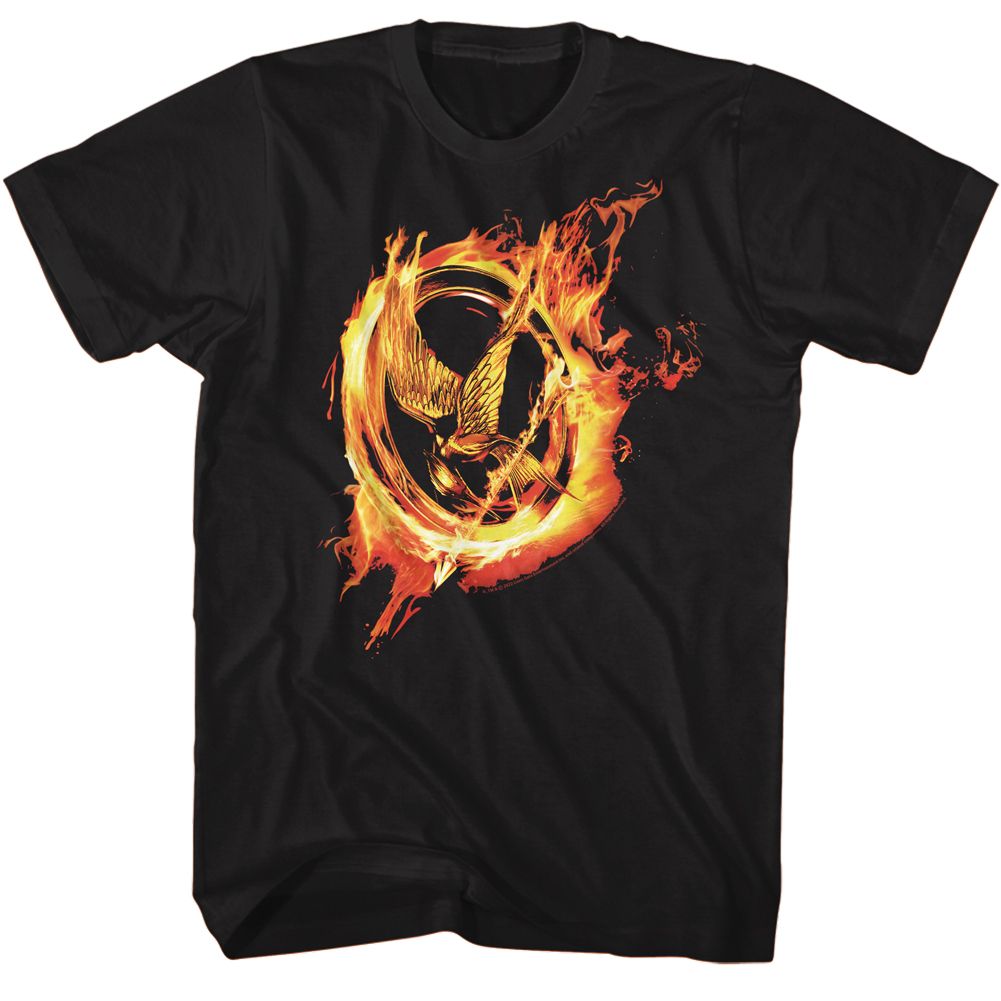 Hunger Games Black Adult Short Sleeve Tshirt