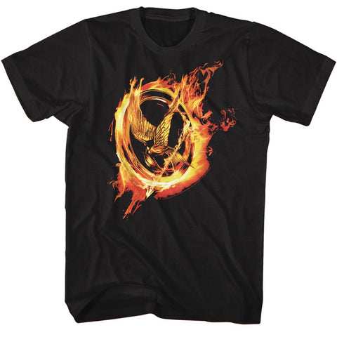 Hunger Games Black Adult Short Sleeve Tshirt