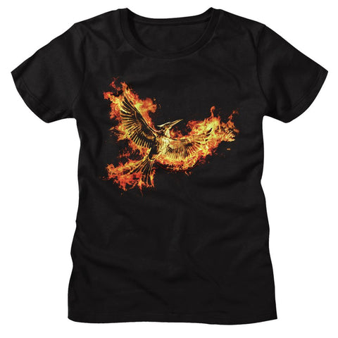 Hunger Games Black Ladies Short Sleeve Tshirt