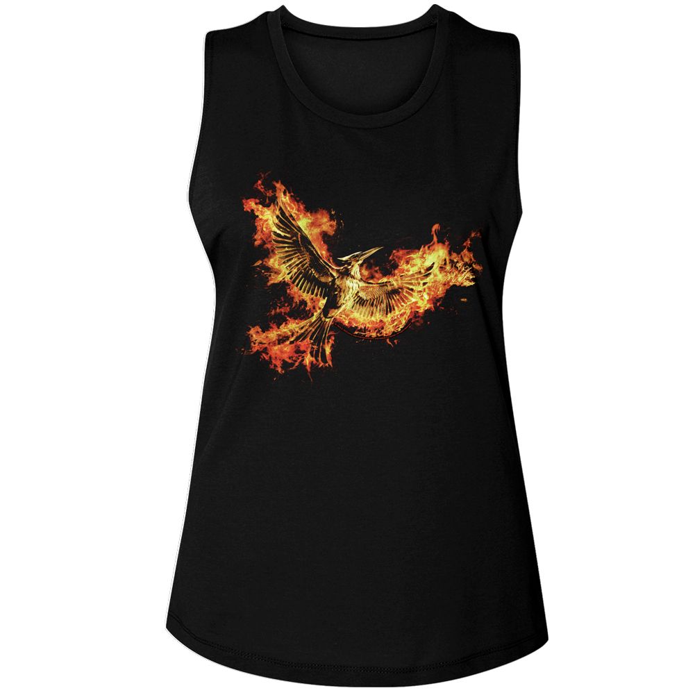 Hunger Games Black Ladies Muscle Tank